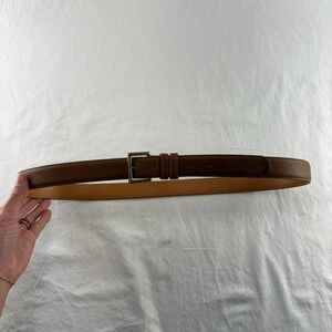 Coach Men's 7600 Glove Tanned Cowhide Solid Brass British Tan Belt Sz 42